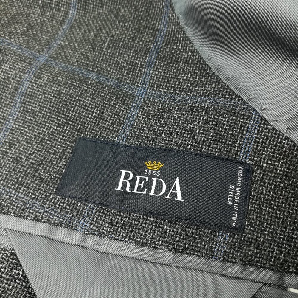 Brooks Brothers Sport Coat Italy Wool Windowpane Plaid Gray Blue 42R Fitzgerald - Picture 7 of 13